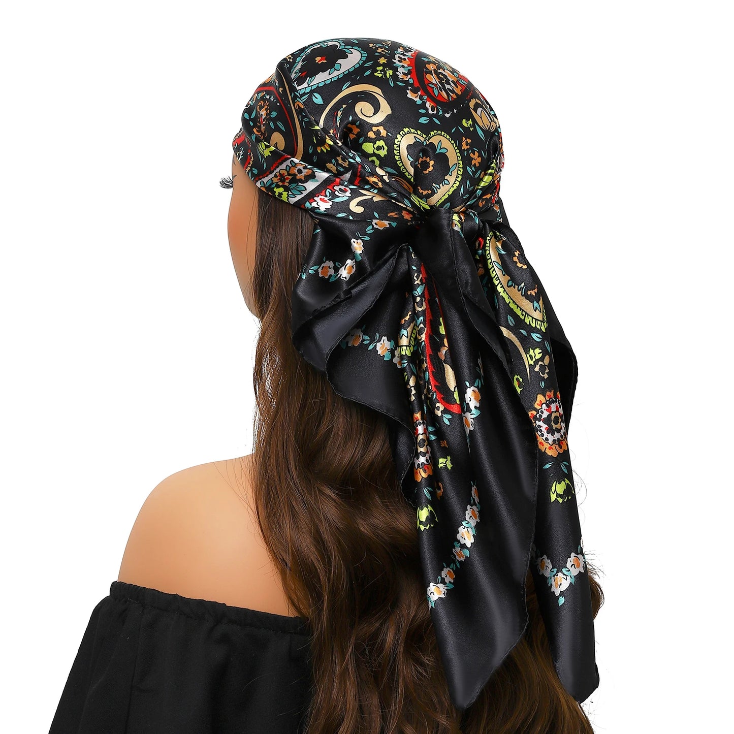 Head Scarf Women Luxury Polyester Foulard Bandana Hijab Hair