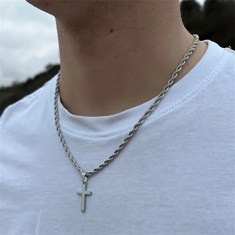 Premium Stainless Steel CrossSymbol PendantNecklace For Men And Women GiftEditionPro