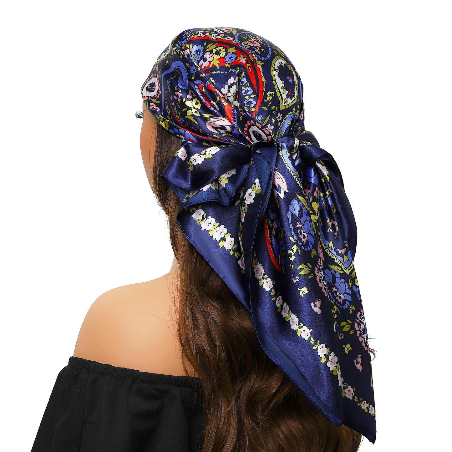 Head Scarf Women Luxury Polyester Foulard Bandana Hijab Hair