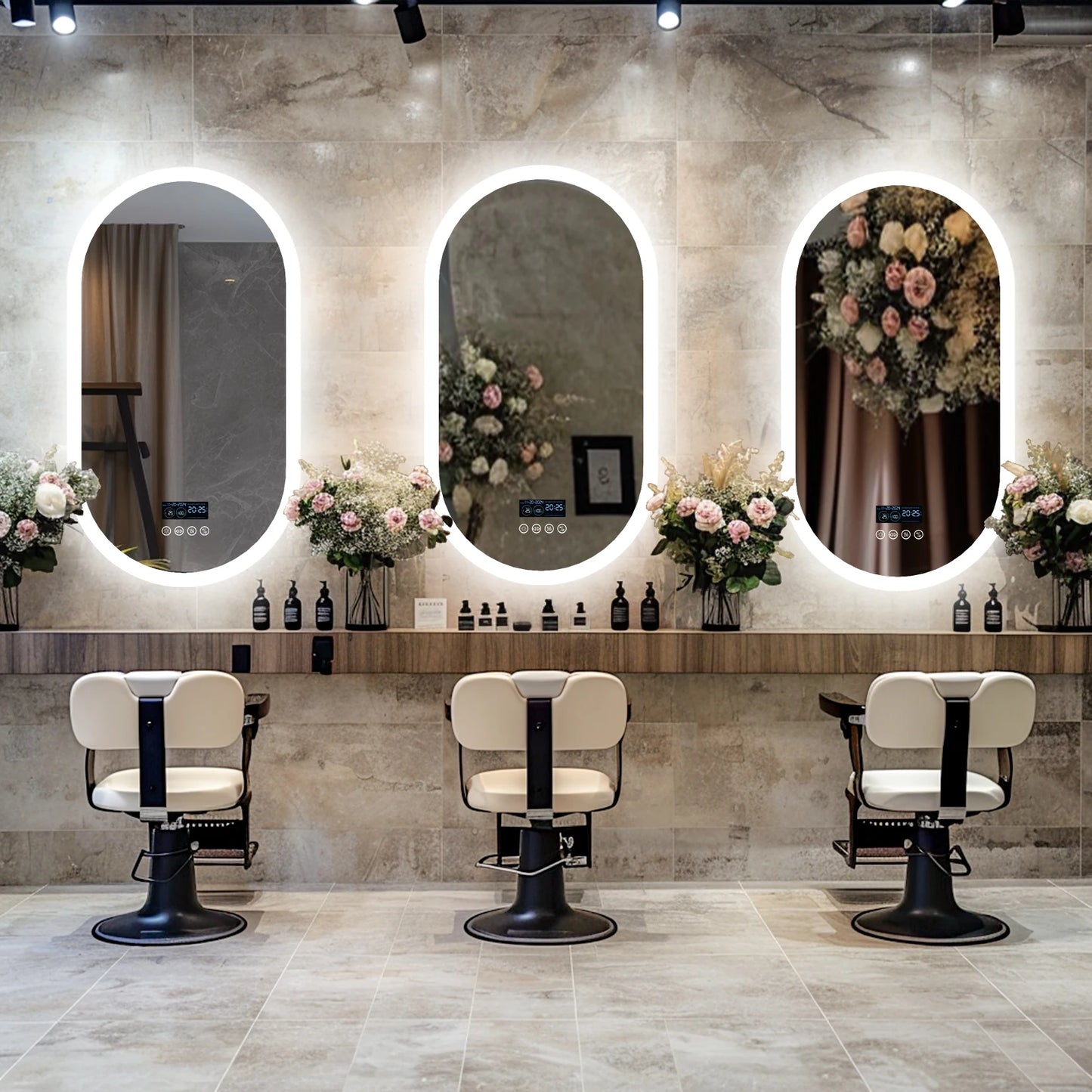 Luvodi Led Bluetooth Vanity Mirror With Time Display