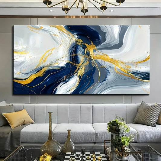Hign Concerned Abstract Canvas Print With Pine Frame