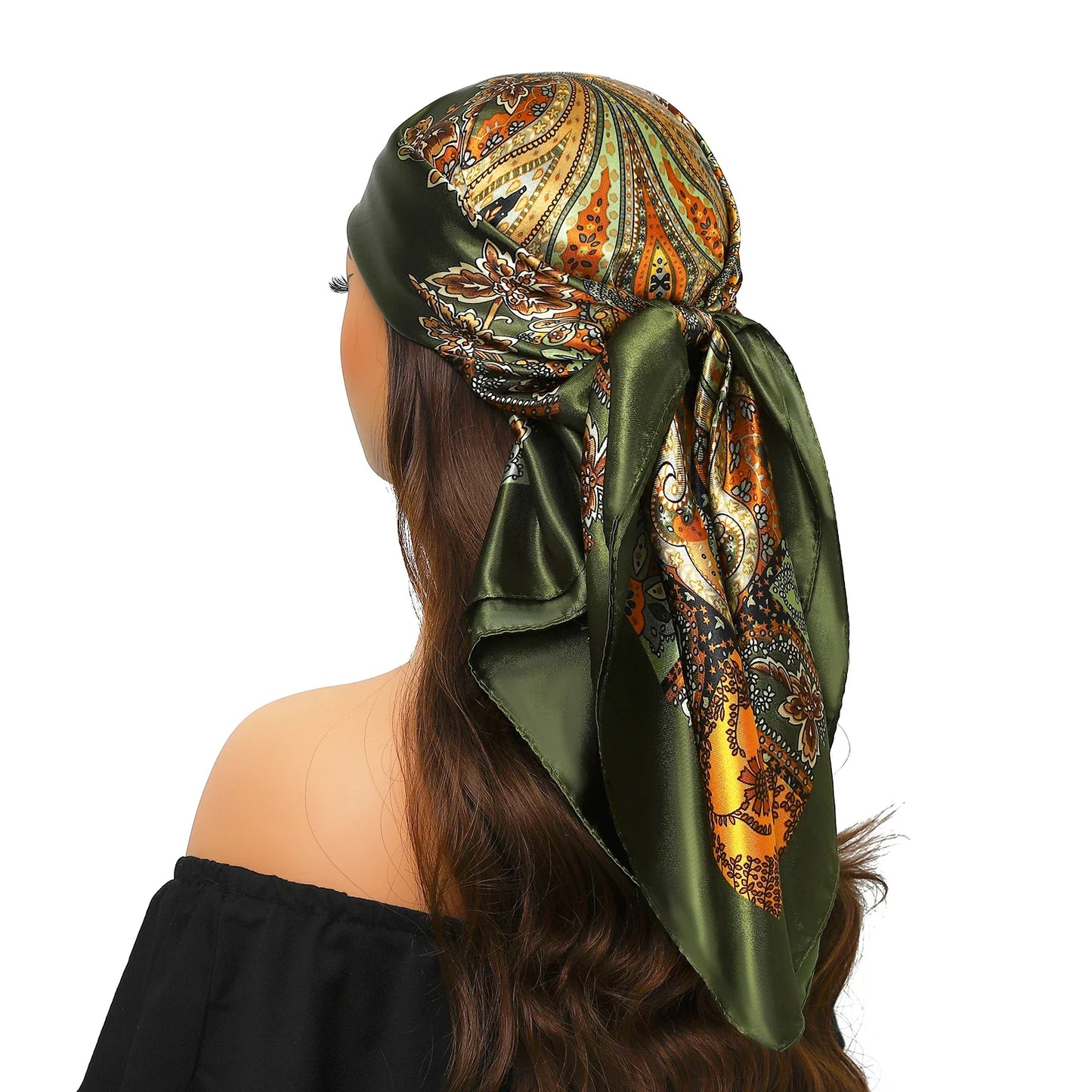 Head Scarf Women Luxury Polyester Foulard Bandana Hijab Hair