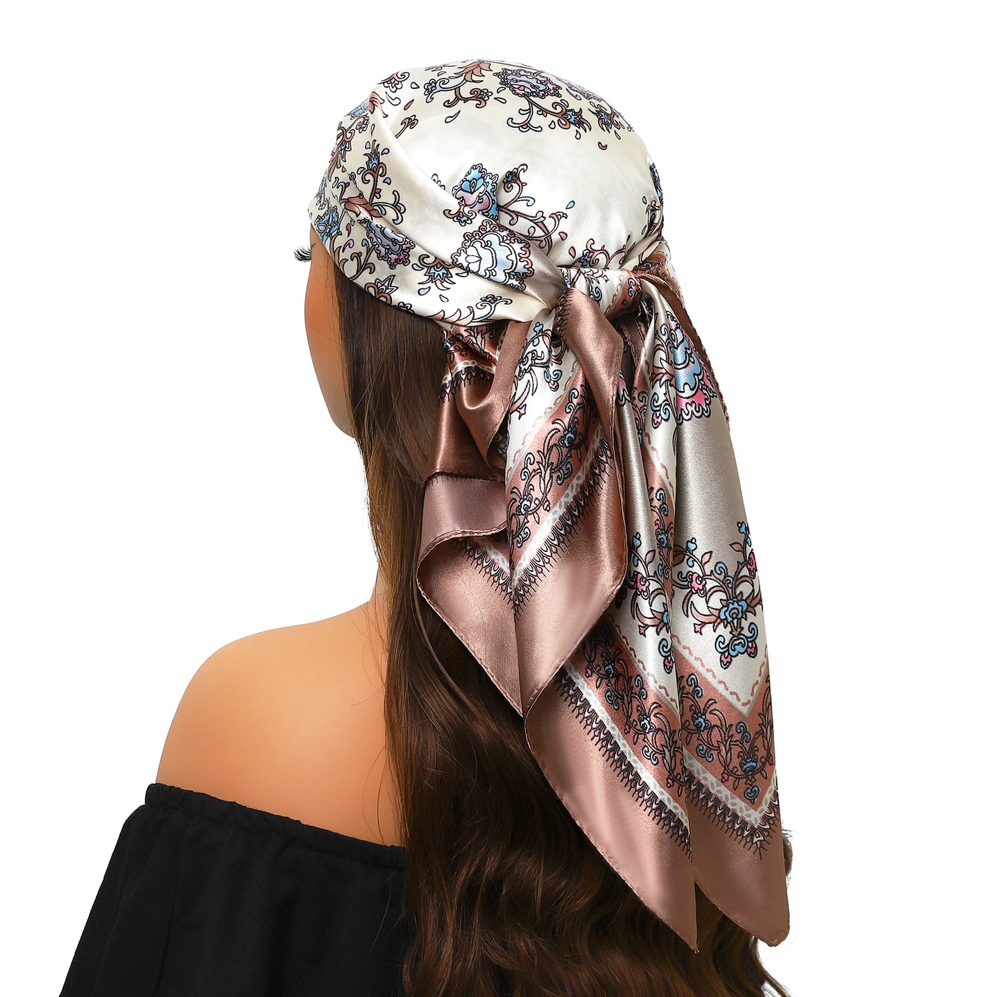 Head Scarf Women Luxury Polyester Foulard Bandana Hijab Hair