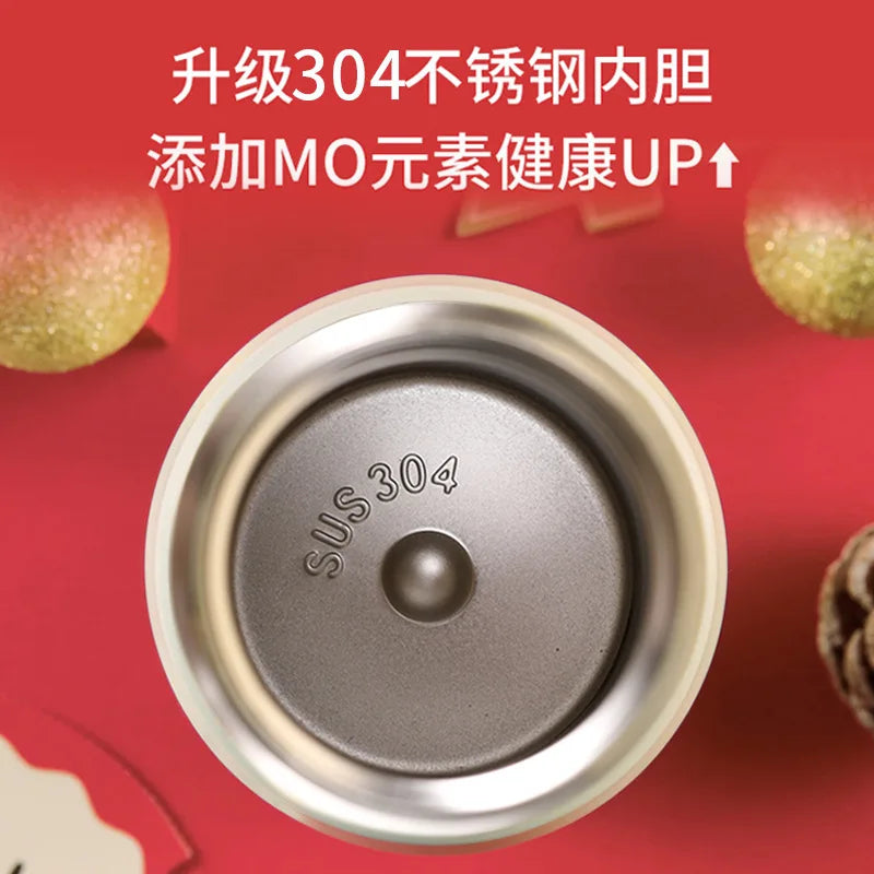 Christmas Insulated Cup Cute Cartoon Reindeer Cup Holiday Gift