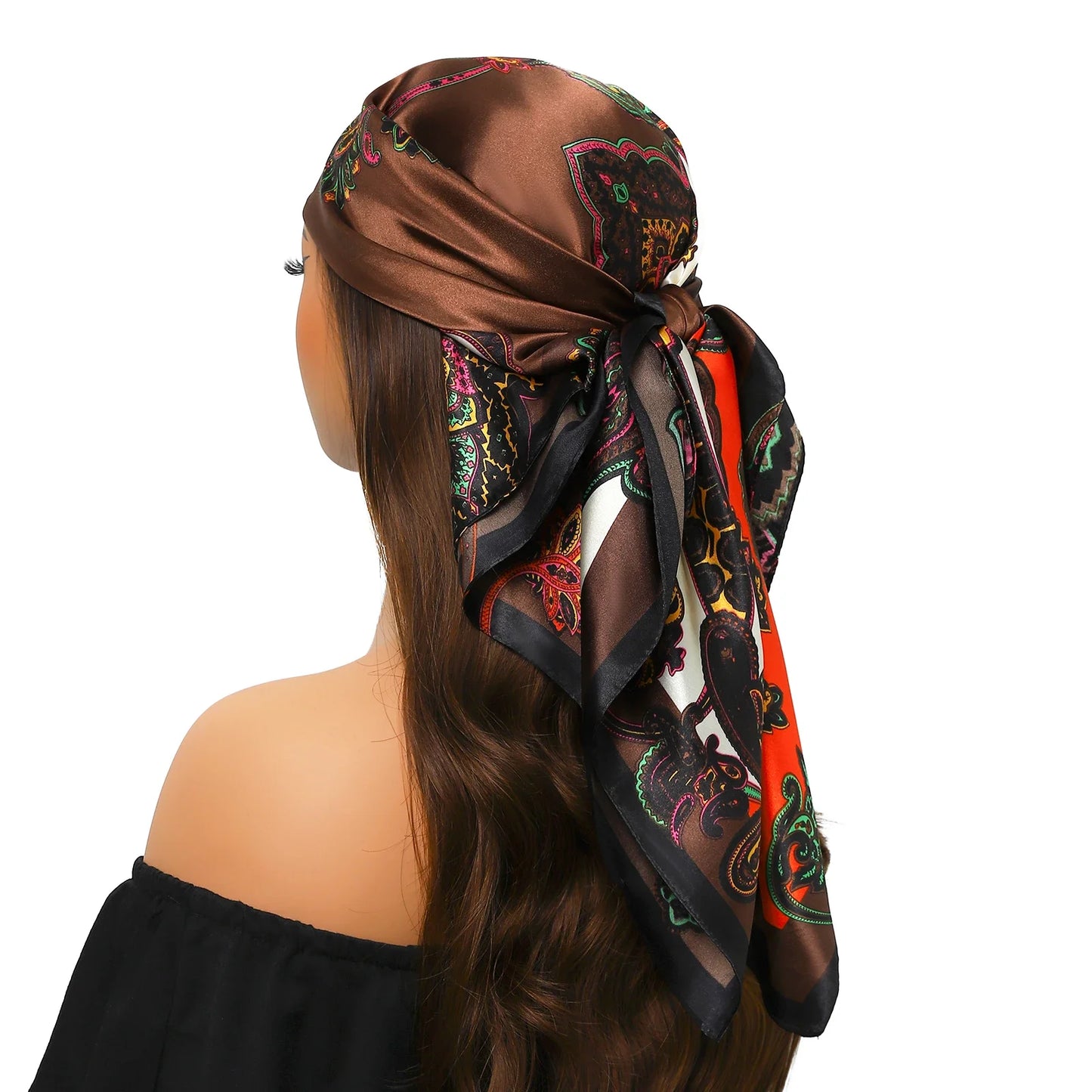 Head Scarf Women Luxury Polyester Foulard Bandana Hijab Hair