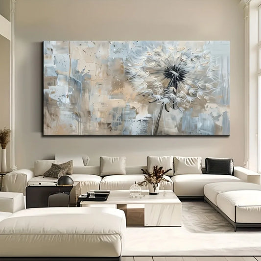Dandelion Canvas Mural Framed Modern Bedroom Wall Decor