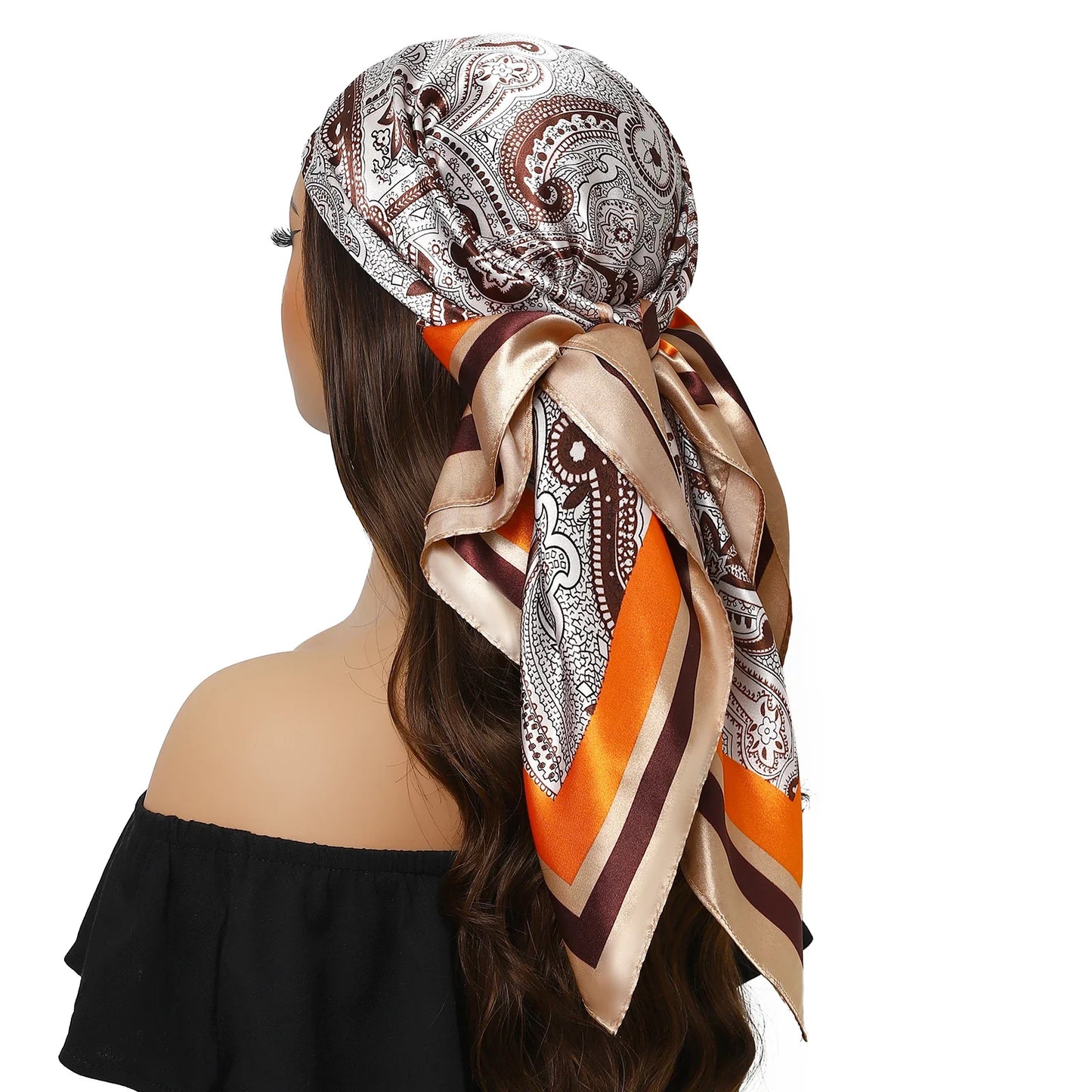 Head Scarf Women Luxury Polyester Foulard Bandana Hijab Hair