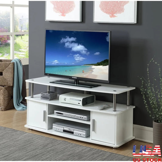 Monterey TV Stand With Cabinets Shelves Cable Management