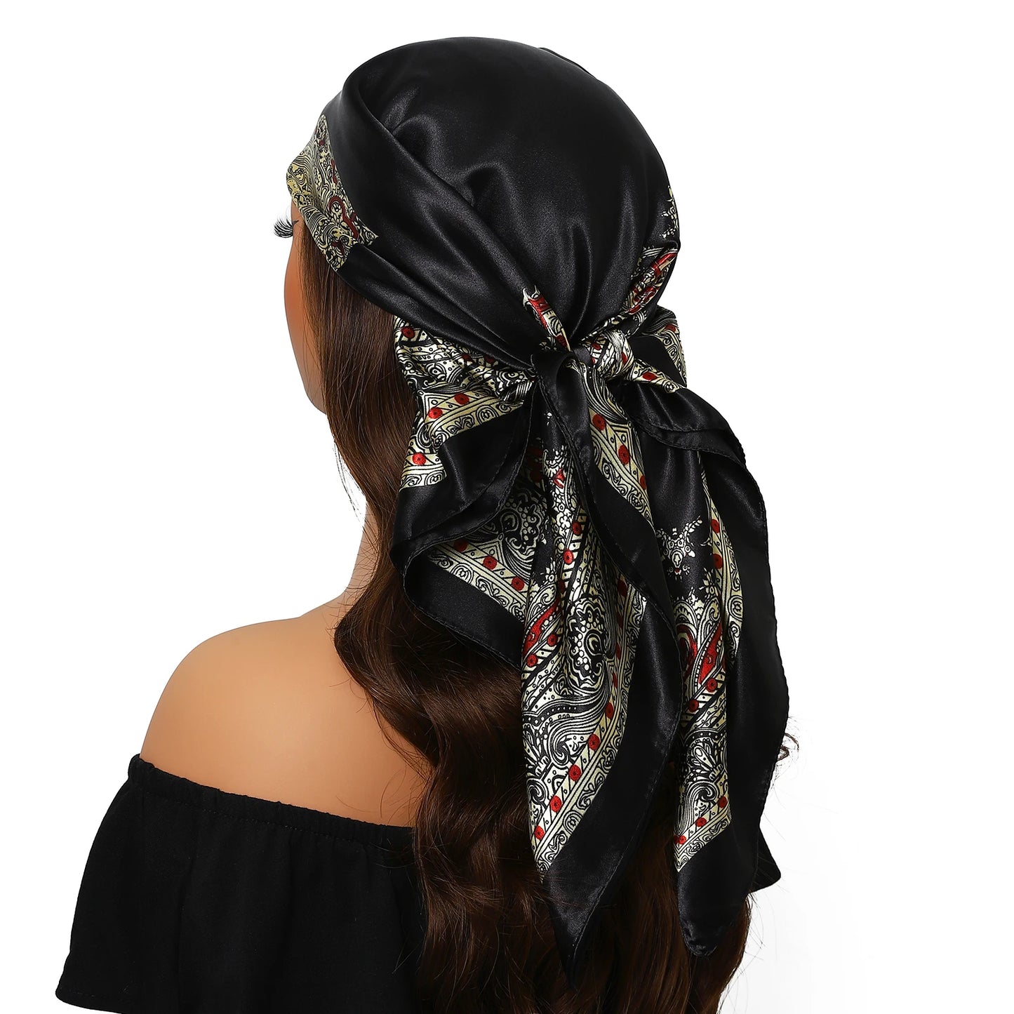 Head Scarf Women Luxury Polyester Foulard Bandana Hijab Hair