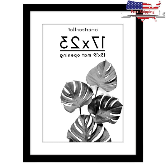 Dutrieux Modern Wood Picture Frame With Mat Wall Mount