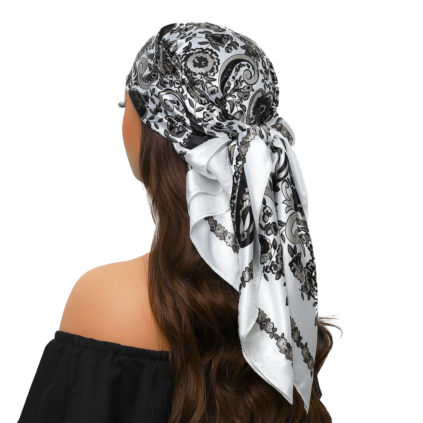 Head Scarf Women Luxury Polyester Foulard Bandana Hijab Hair