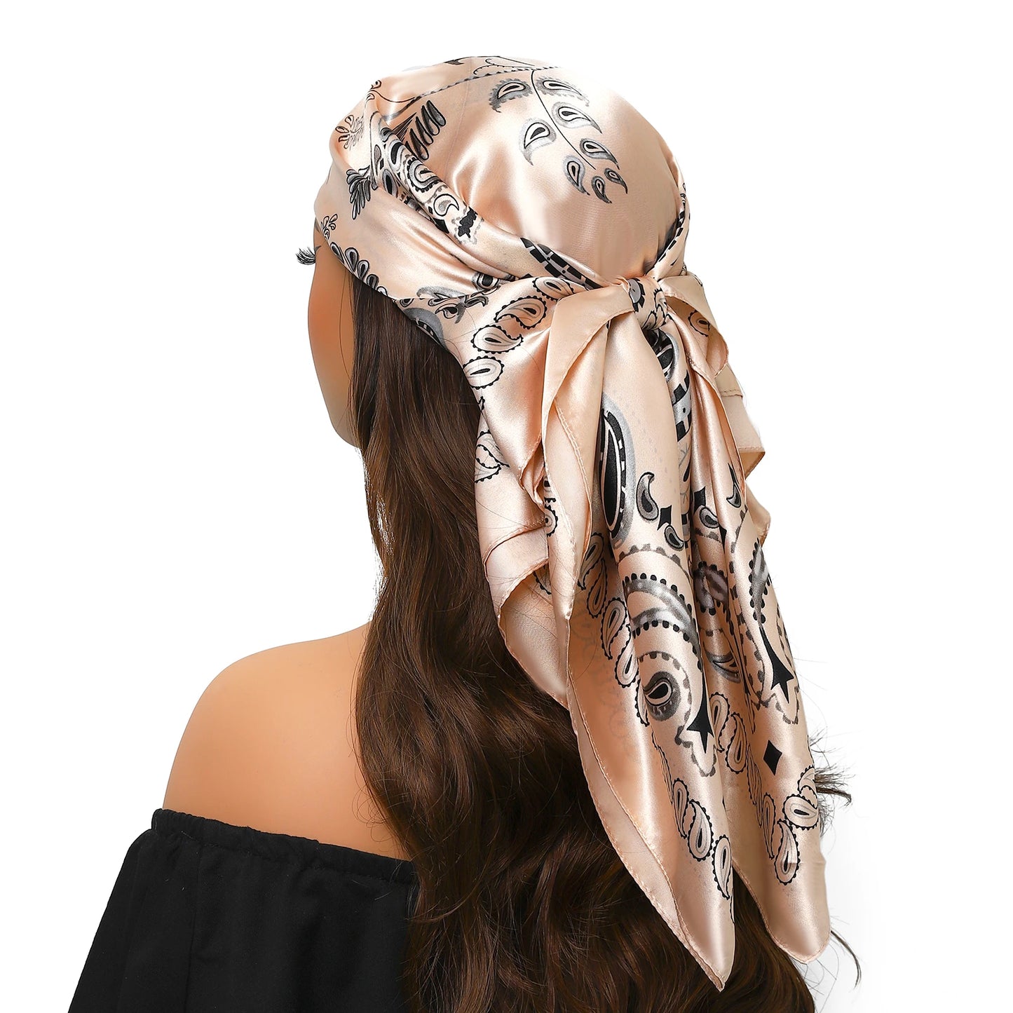 Head Scarf Women Luxury Polyester Foulard Bandana Hijab Hair
