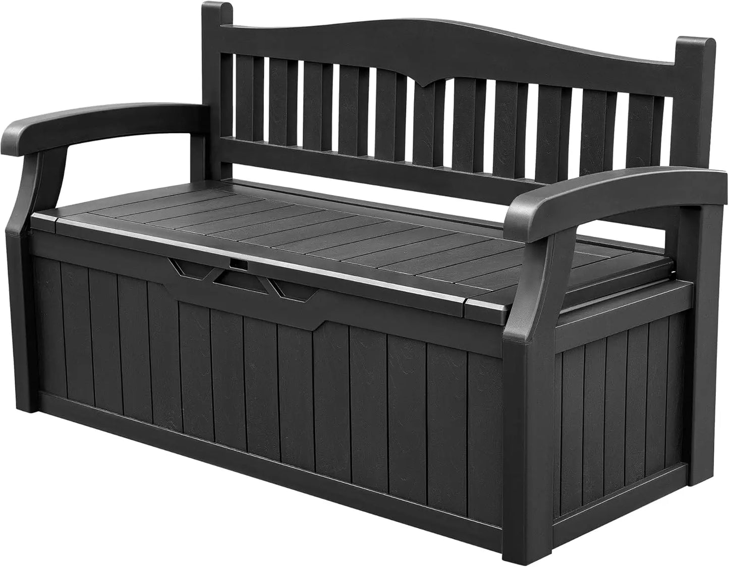 XMSJ Weatherproof Outdoor Patio StorageSolution Bench Deck Box Lockable Cushions