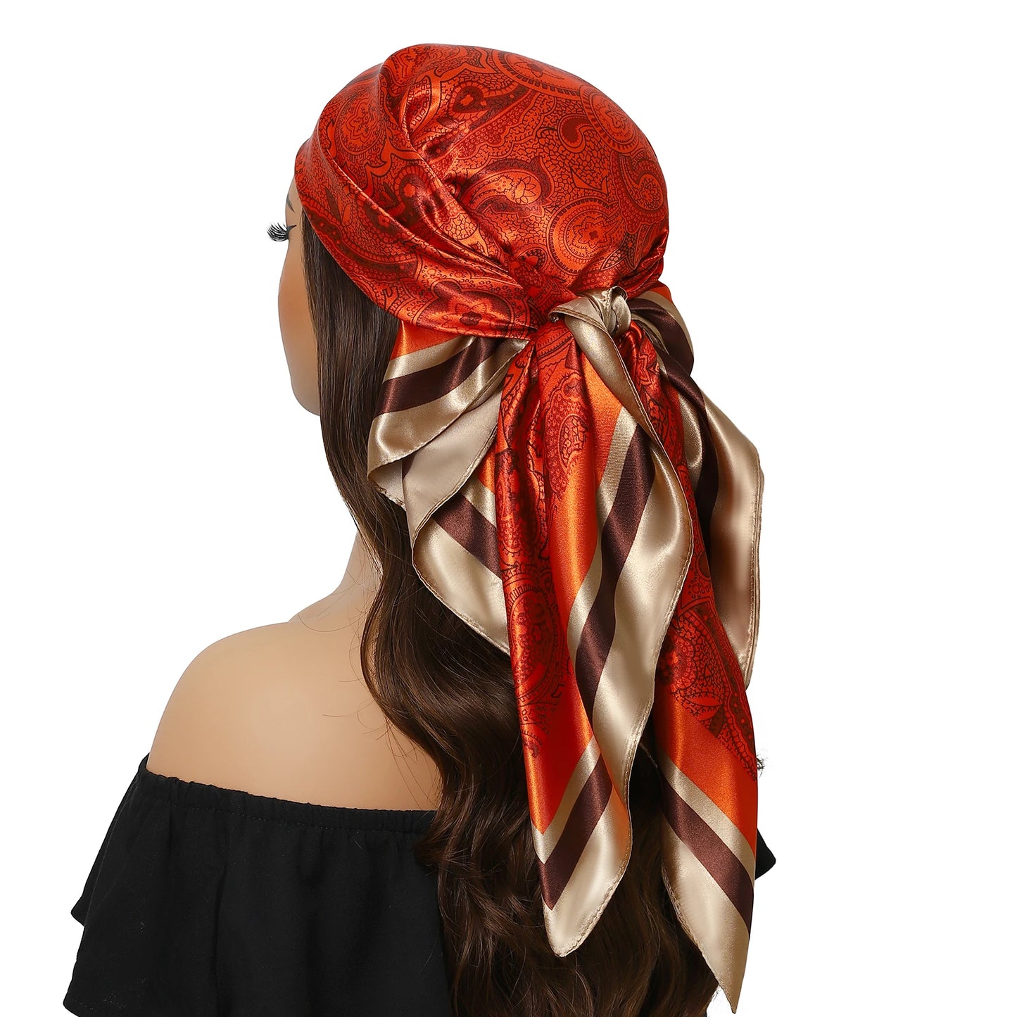 Head Scarf Women Luxury Polyester Foulard Bandana Hijab Hair