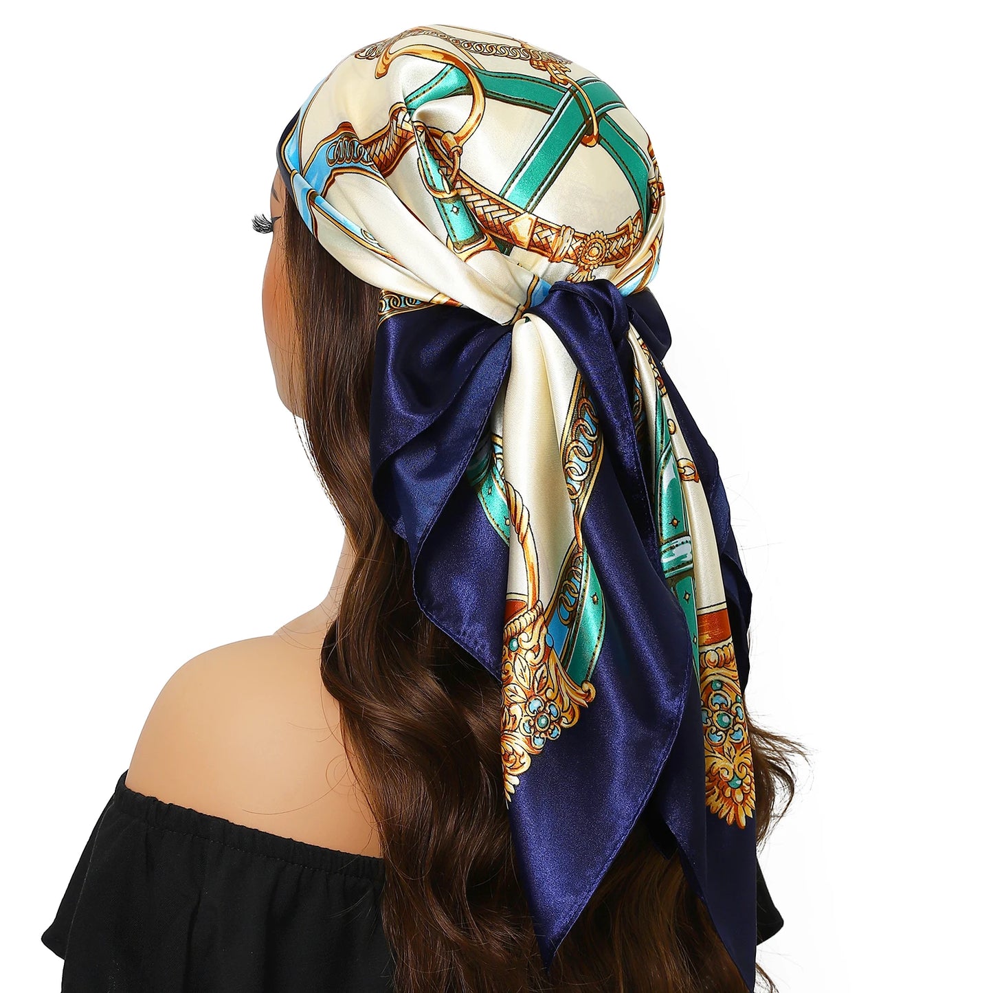 Head Scarf Women Luxury Polyester Foulard Bandana Hijab Hair