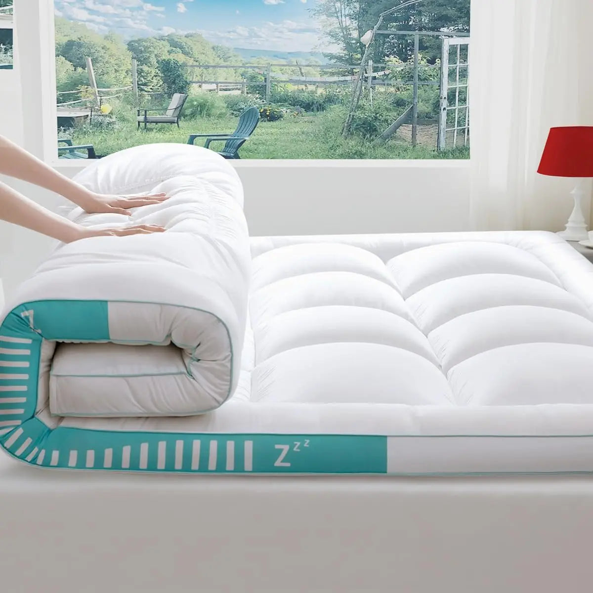 Mattress Topper, Extra Thick Pillowtop, Cooling and Plush Mattress Pad Cover Top Bed Topper Protector with 8-21 Inch Deep Pocket