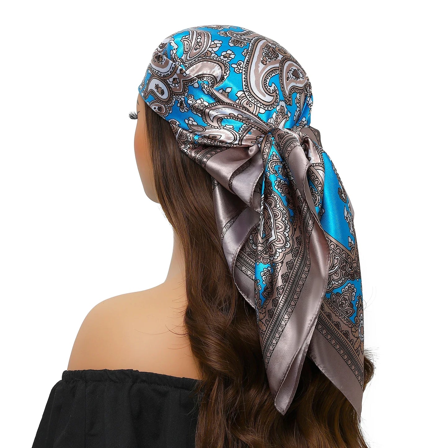 Head Scarf Women Luxury Polyester Foulard Bandana Hijab Hair