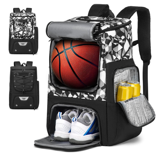 YH GSCN Basketball Backpack With Ball Holder Shoes Compartment