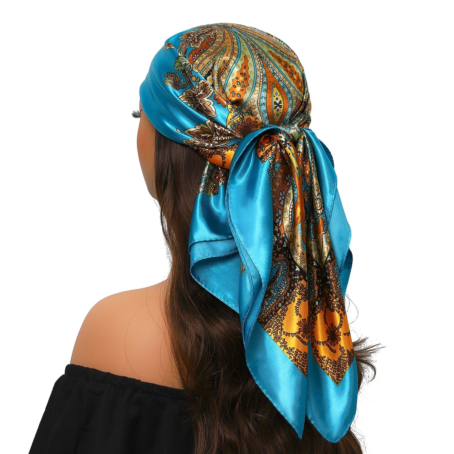 Head Scarf Women Luxury Polyester Foulard Bandana Hijab Hair