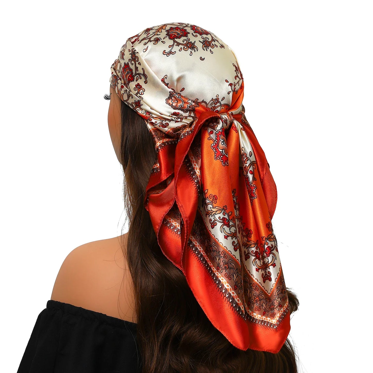 Head Scarf Women Luxury Polyester Foulard Bandana Hijab Hair