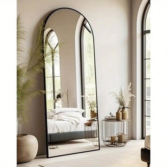 Hignconcerned Arched Floor Mirror For Living Room Decor