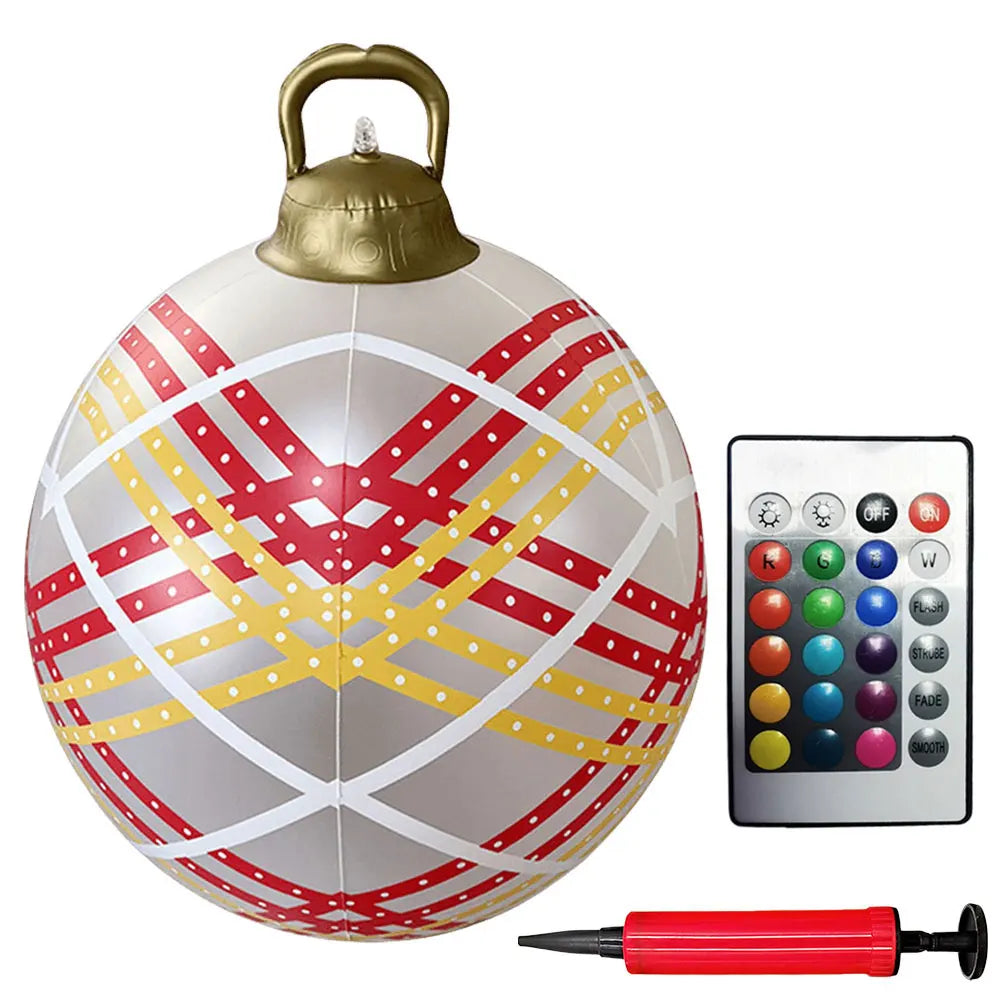 Alloet Christmas Inflatable Ball With Lights Outdoor Decor