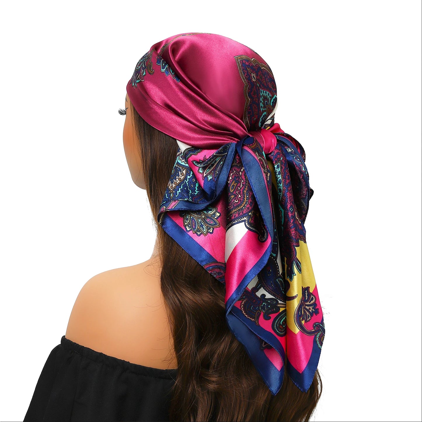 Head Scarf Women Luxury Polyester Foulard Bandana Hijab Hair
