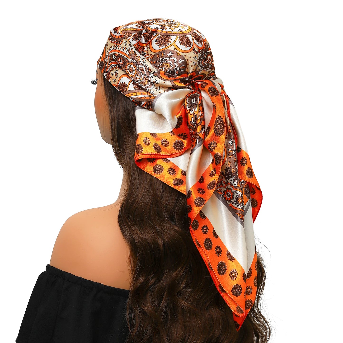 Head Scarf Women Luxury Polyester Foulard Bandana Hijab Hair