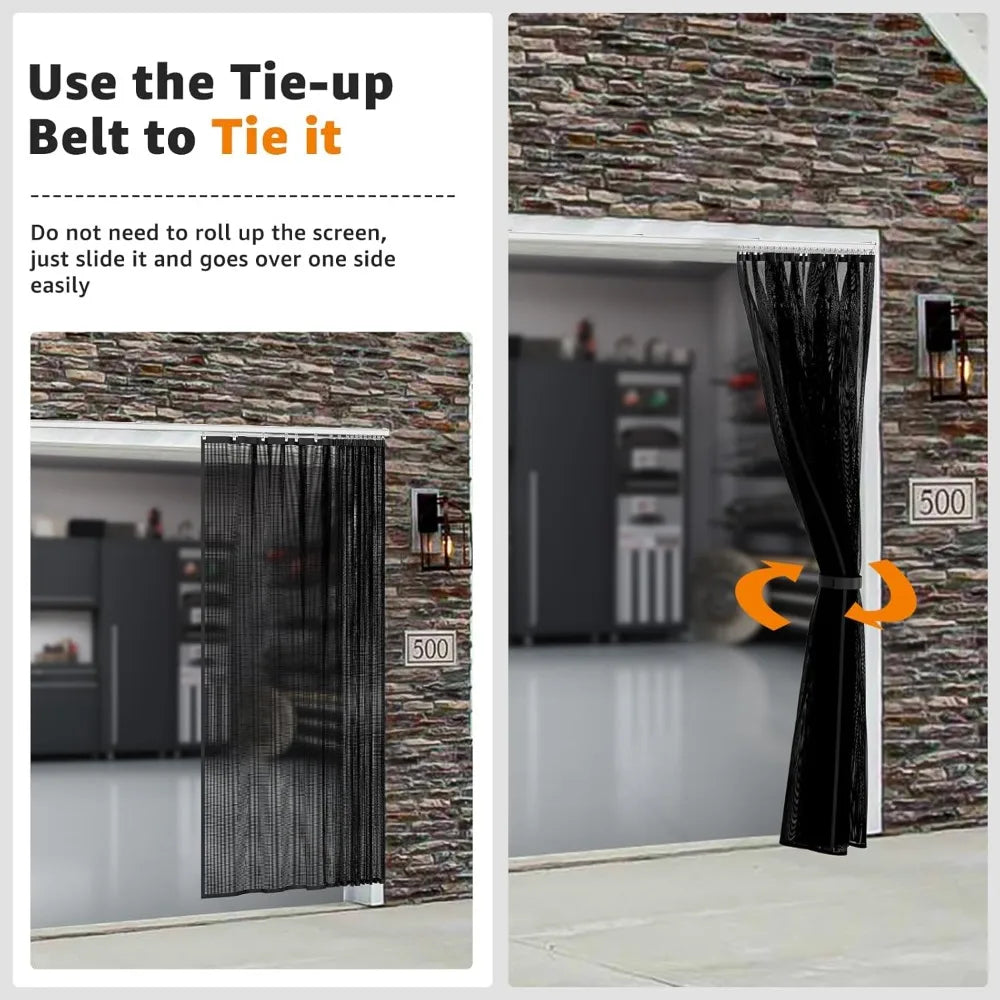 High-concerned Sliding Garage Door Screen With Track Closure