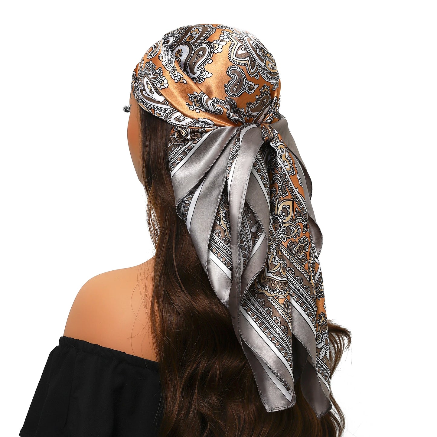 Head Scarf Women Luxury Polyester Foulard Bandana Hijab Hair