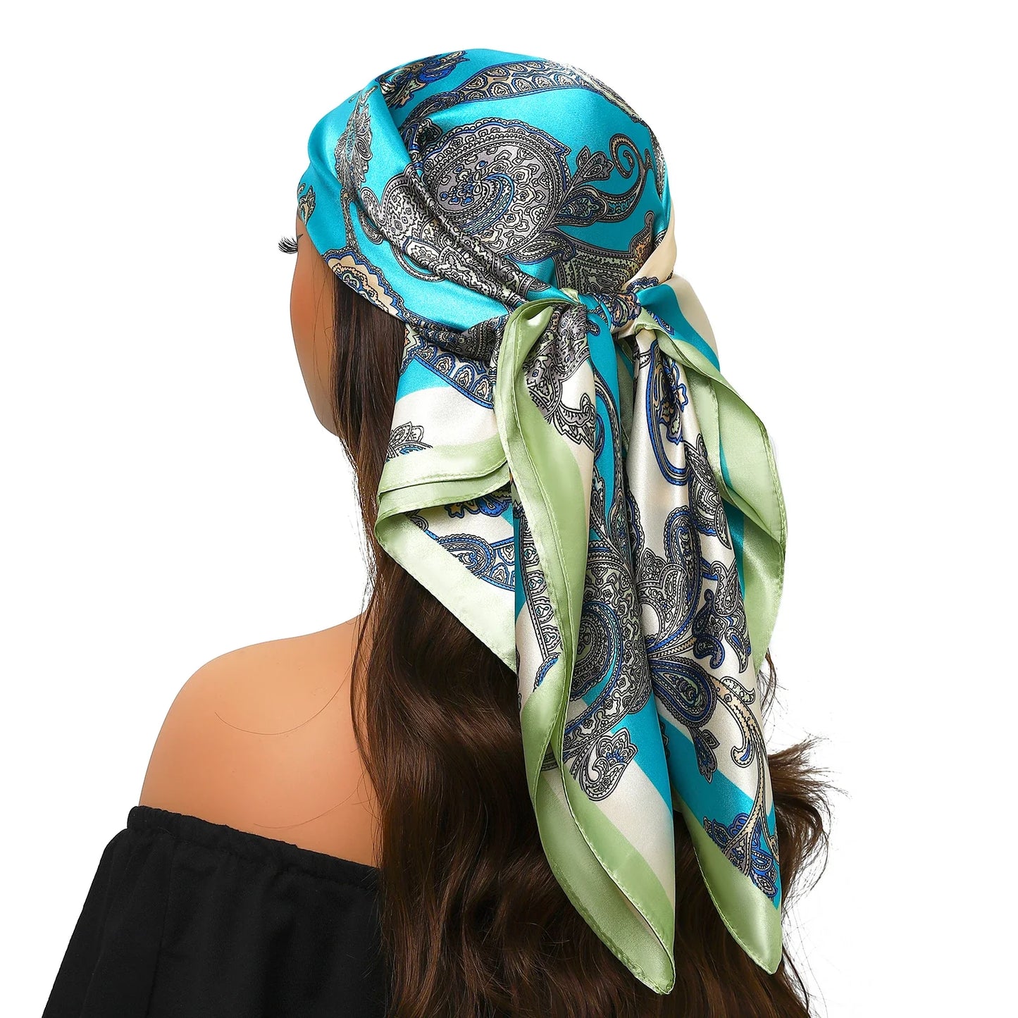 Head Scarf Women Luxury Polyester Foulard Bandana Hijab Hair