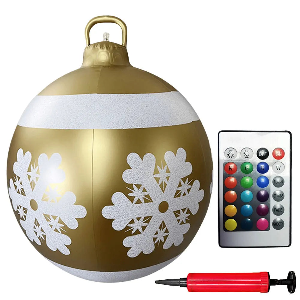 Alloet Christmas Inflatable Ball With Lights Outdoor Decor